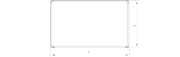 chalkboard technical drawing - dimensions