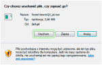 Okno dialogowe pobierania (po kliknięciu na link 