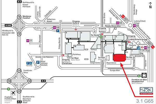 2x3 at paperworld trade fairs - approach map