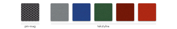 Kolory powierzchni tekstylnych + PinMag