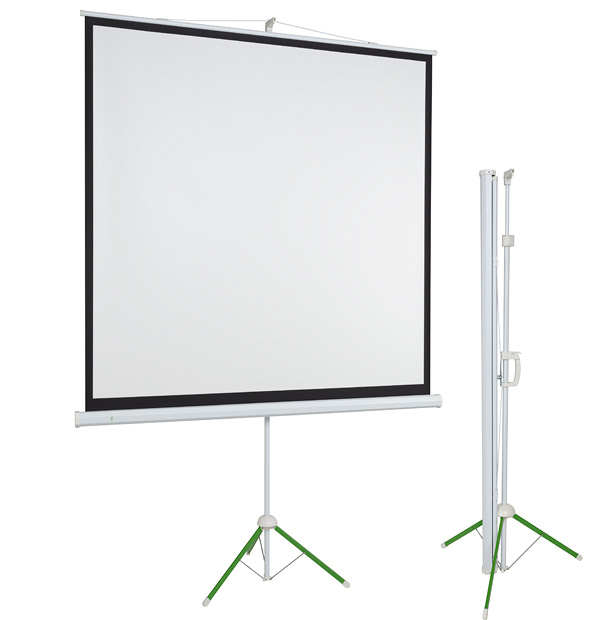 portable projection screen on tripod